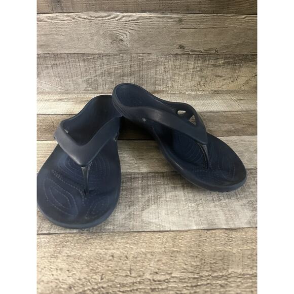 Crocs Kadee LL Flip Flop Thong Sandal for Women, Size 10US - Blue - Picture 1 of 7